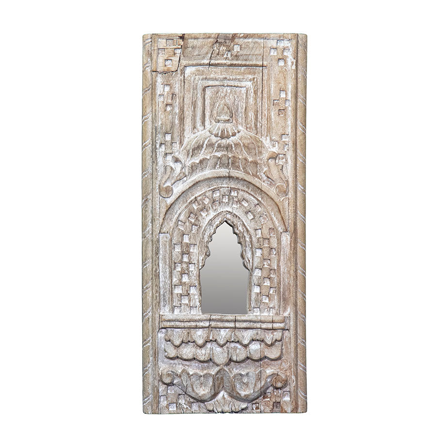 Aaliyah : Carved Small Mirror, Bleached