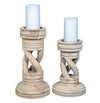 Old Wooden Candleholder, Small