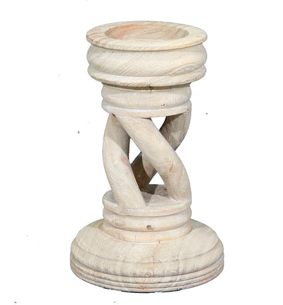 Old Wooden Candleholder, Small