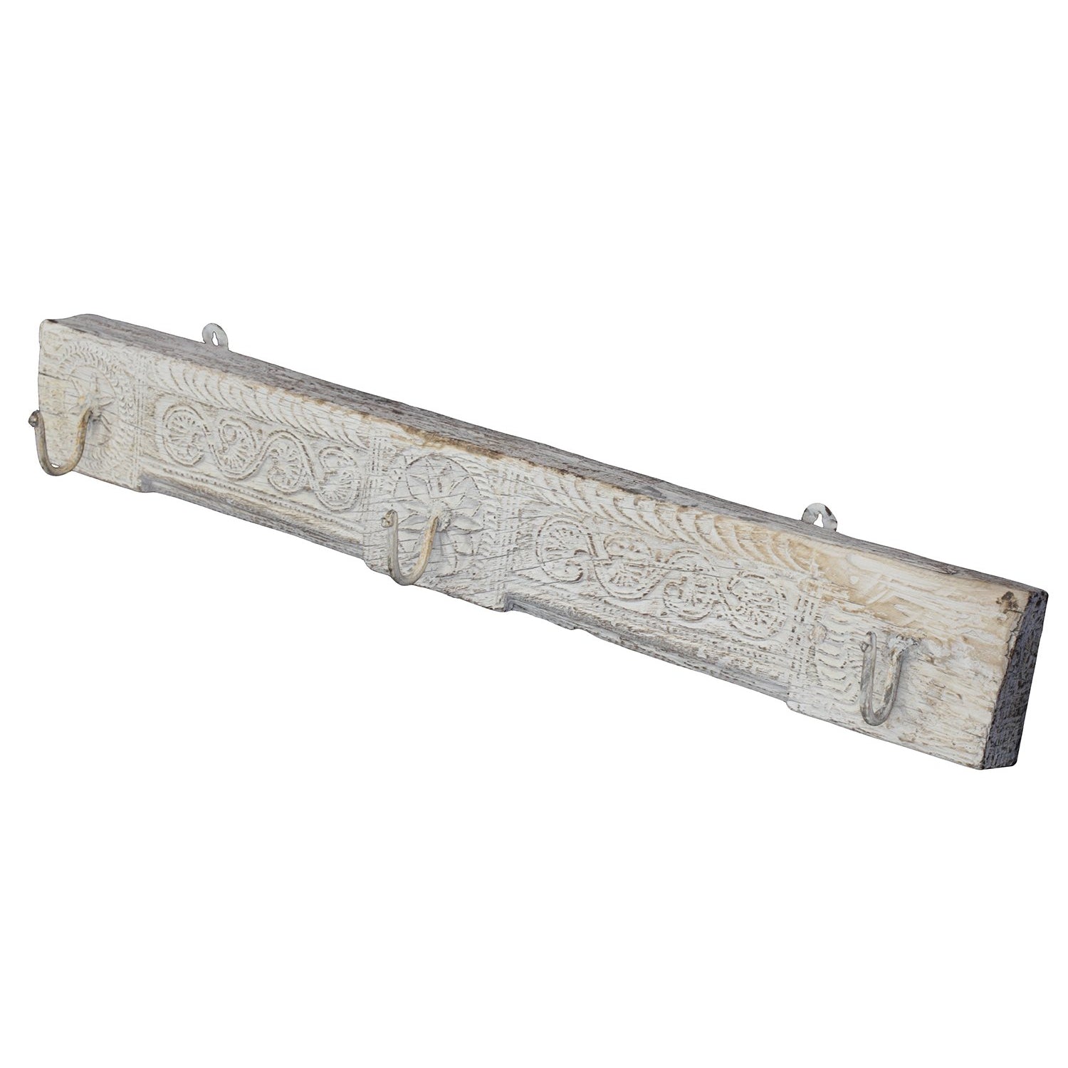 WHITEWASHED 3 WALL HOOK-ACCESSORIES-BisqueTraders