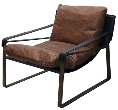 'Thomas' Leather Recliner, Brown