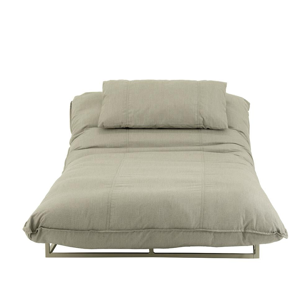 Coral : Outdoor Fabric Sun Lounge, Taupe