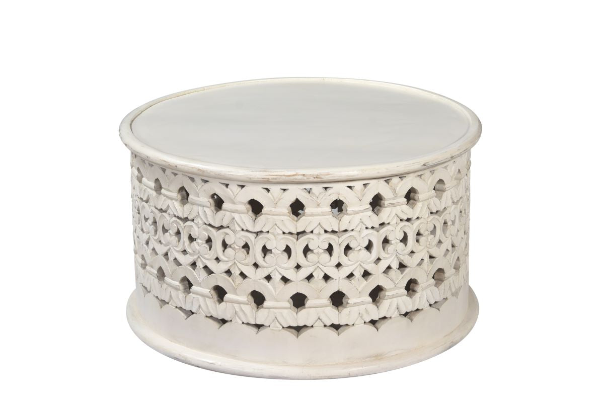 Jhansi : Indian Coffee Table, White