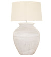 Dola, Terracotta Table Lamp Base, White