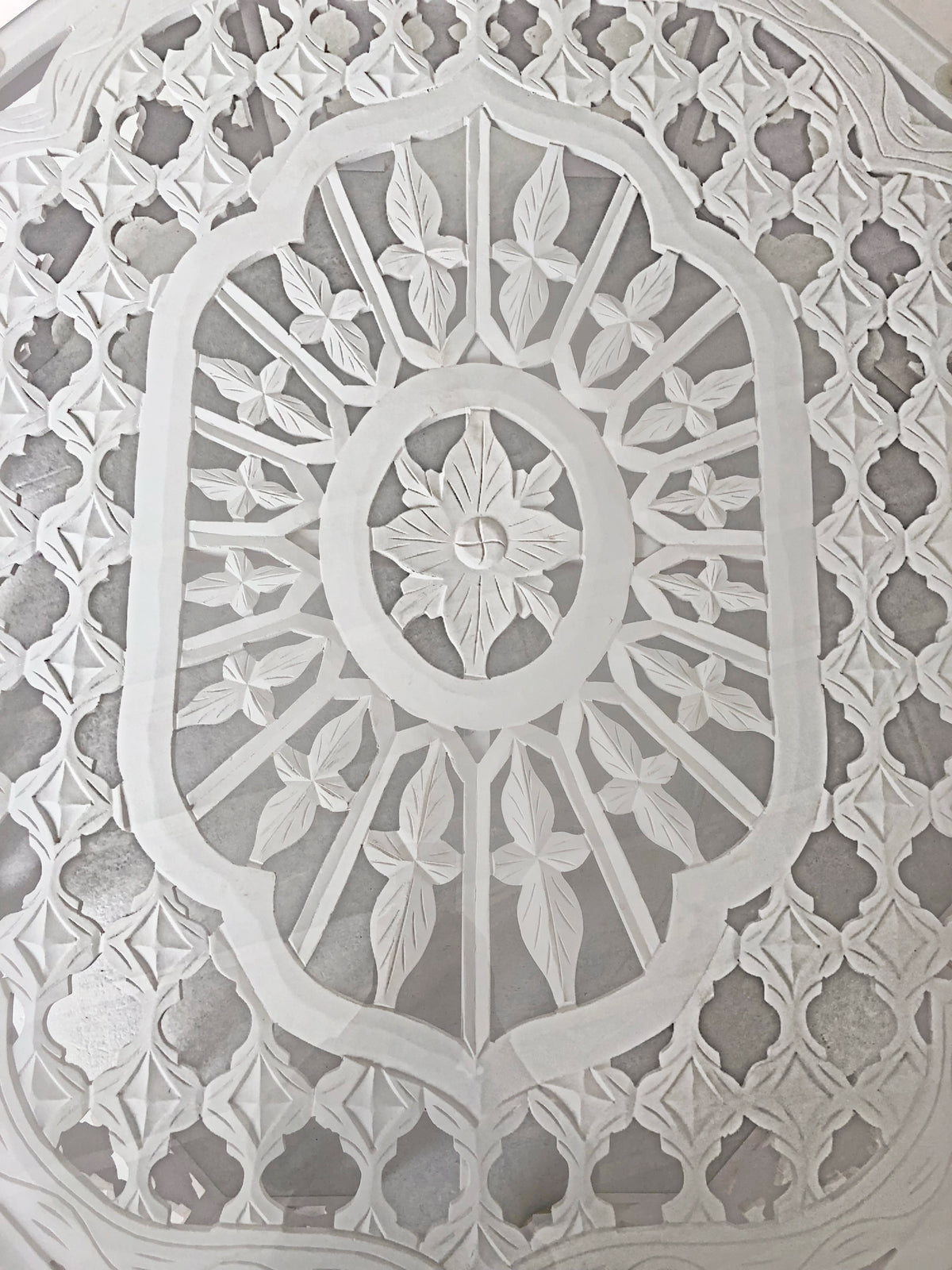 Camilla : Carved White Coffee Table