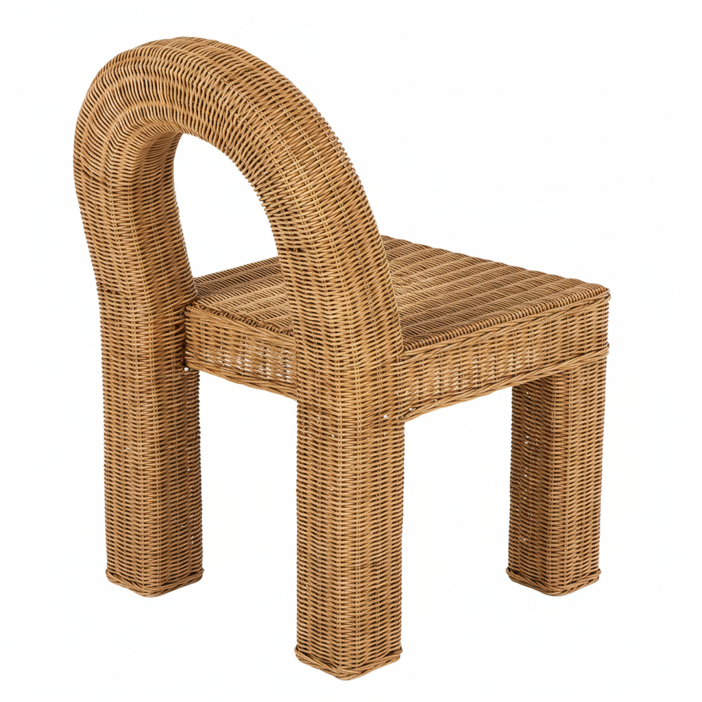 Ashante : Arch Back Rattan Dining Chair | Natural