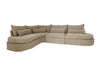 Obi Rounded End Sofa 4 Piece, Taupe