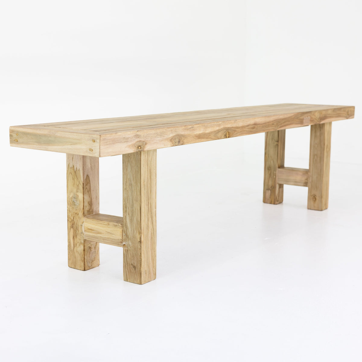Gemi : Outdoor Bench Seat, Bleached