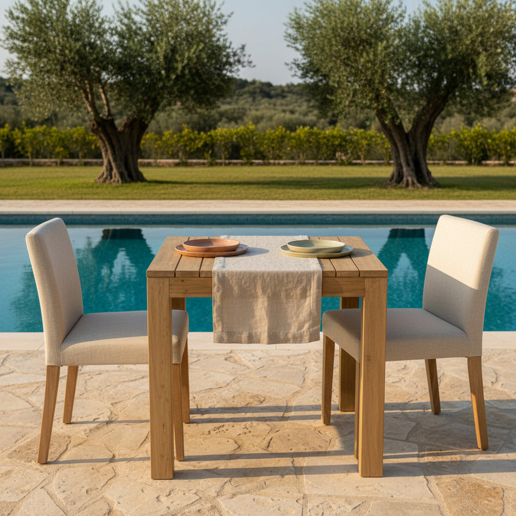 Gesang : Small Outdoor Cafe Dining Table, Bleached