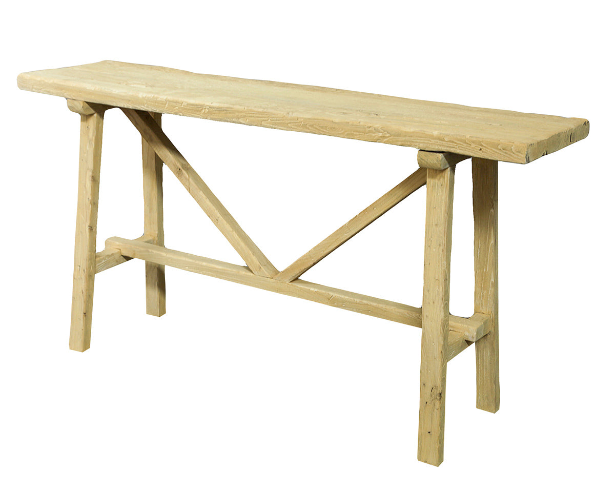Aubrey : Farmhouse Console, Bleached Old Pine