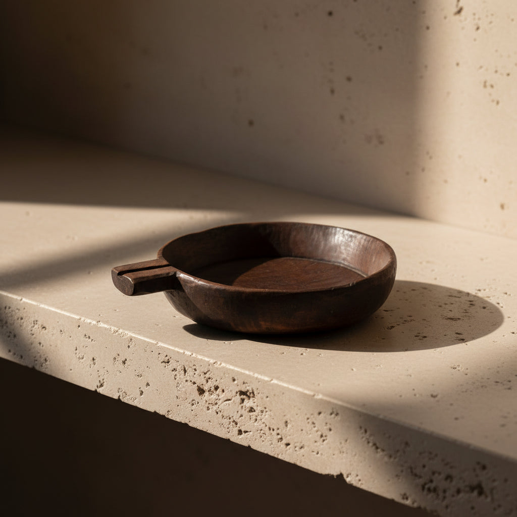Partu :  Indian Teak Parat Bowl, Dark