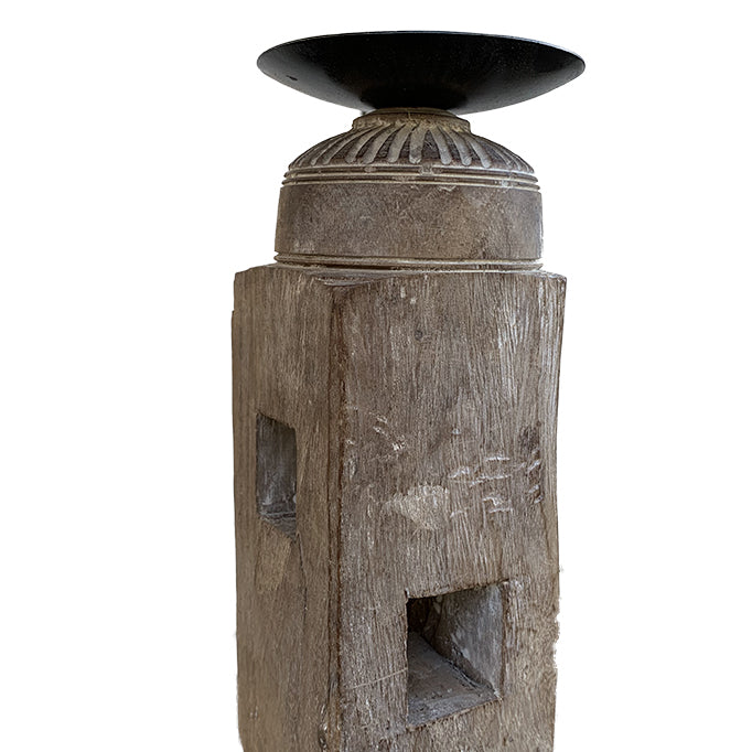 Caro : Carved Indian Candle Holder, Assorted Tall